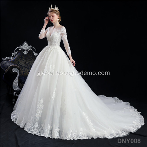  Luxury Crystal luxury china Turkey Istanbul cheapest Manufacturer Long Tail Ball Gown second hand wedding dresses for women Supplier